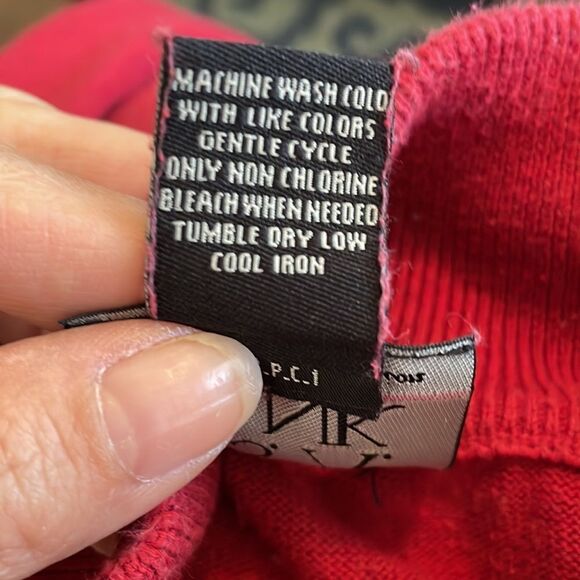 Jos A Bank red cotton zip neck sweater - Picture 8 of 8